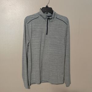 J.Crew Performamce Mens Lightweight Pullover‎ Quarter Zip Gray Size Medium
